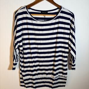 Striped Navy and White Women's Top